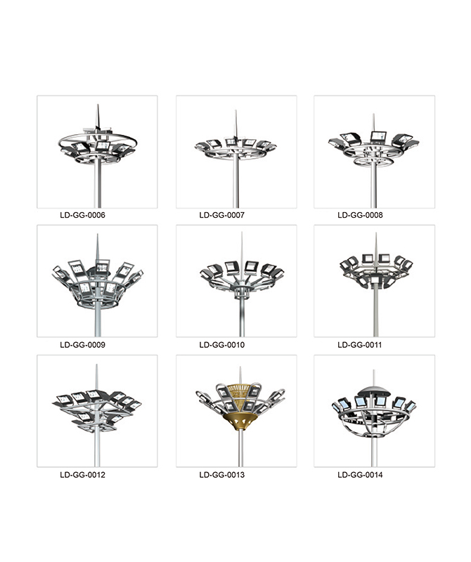 LD-GG-0006 ~ LD-GG-0014 Magas rúd utcai lámpa