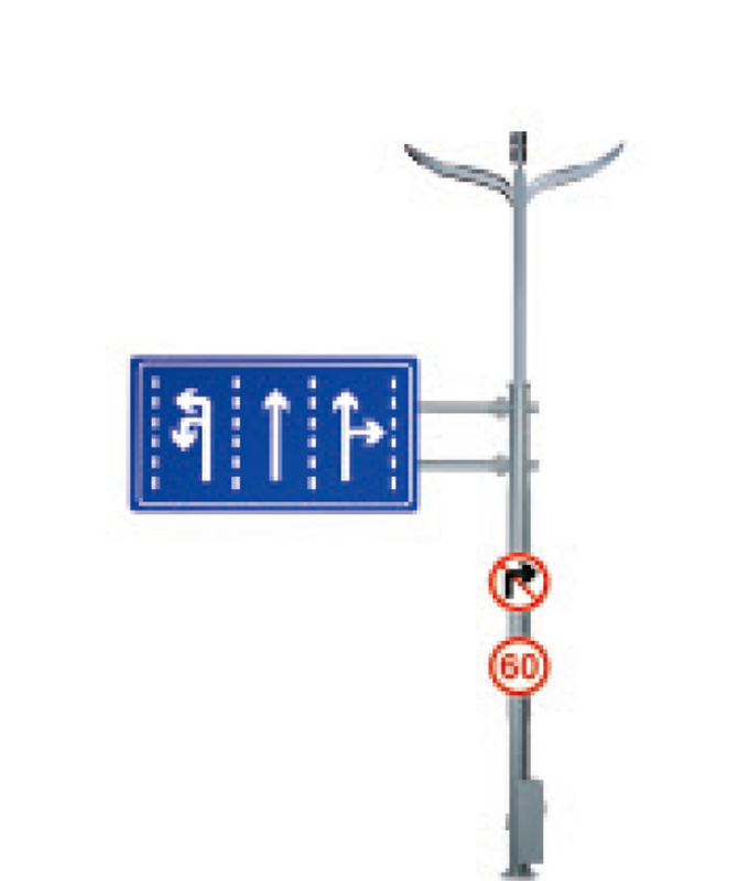 C-típusú átfogó lámpaoszlop Nagy teljesítményű LED -es utcai lámpák